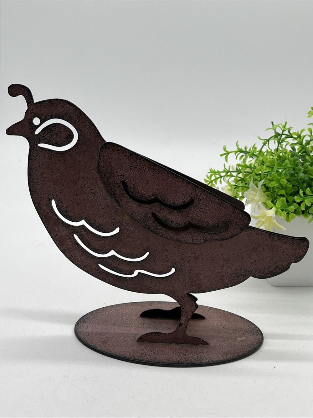 Target Brand 2008 Small Metal Quail 7”x7” Outdoor Decor Home Rustic Farmhouse